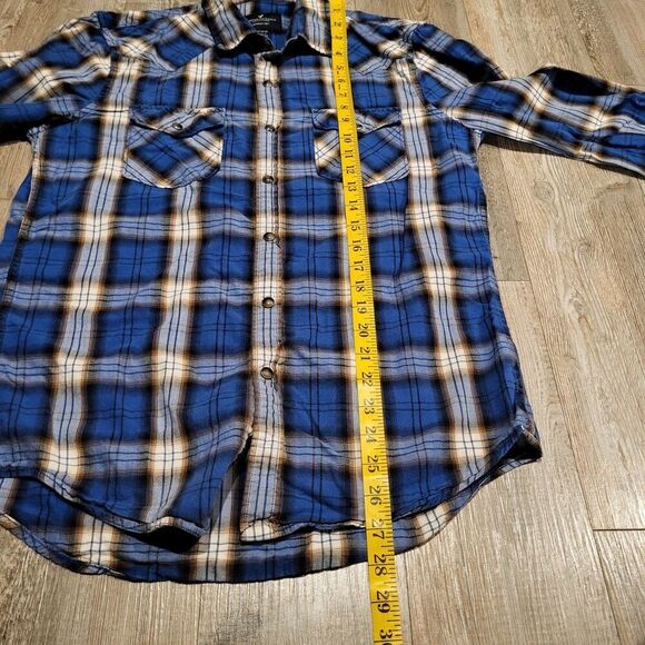 American Eagle Outfitters Pearl Snap Western Style Button Up Shirt Men's Medium - Picture 6 of 7